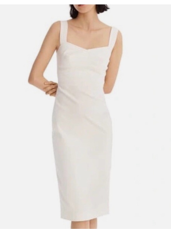 Lulus Dresses & Skirts - Lulu's white Square-Neck Midi Dress with Wide Straps